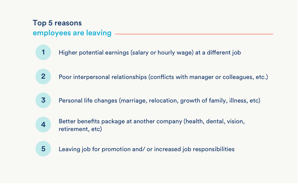 job application reasons for leaving